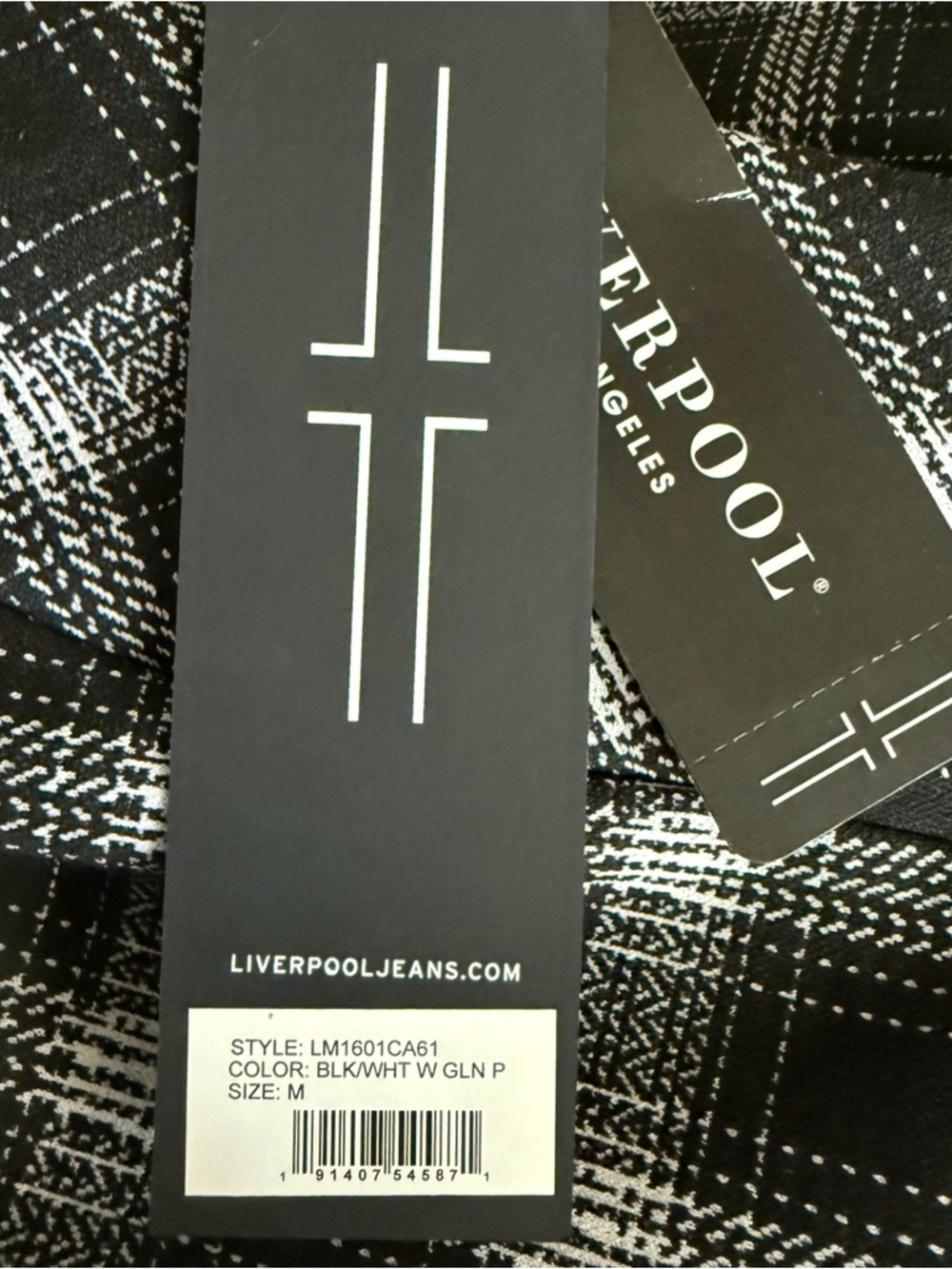 NWT Liverpool Black Plaid Single Button Blazer Women’s M 8/10 - Picture 10 of 12